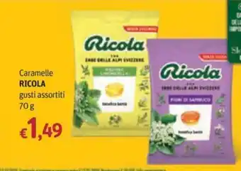 Caramelle RICOLA gusti assortiti 70 g