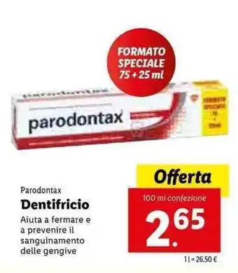 Lidl Parodontax Dentifricio 100ml offerta