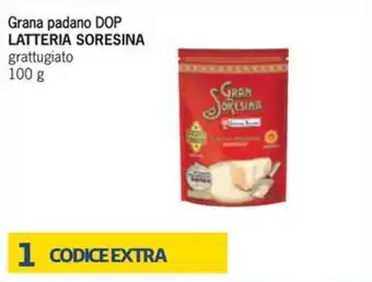 Grana padano DOP LATTERIA SORESINA grattugiato 100 g