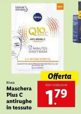 Lidl Nivea Maschera Plus C antirughe in tessuto offerta