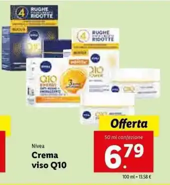 Lidl Nivea Crema viso Q10 50ml offerta