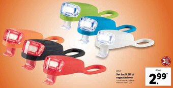 Lidl Crivit Set luci LED di segnalazione offerta