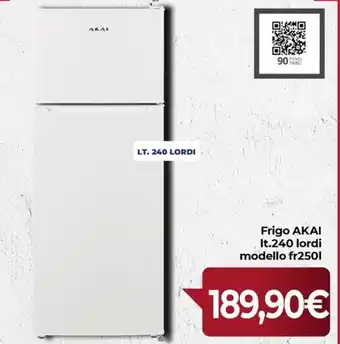 Eurospar Frigo AKAI It.240 lordi modello fr2501 offerta