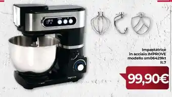 Eurospar Impastatrice in acciaio IMPROVE modello sm06429kt 7 lt. offerta