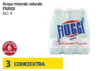 Futura Supermercati Acqua minerale naturale FIUGGI 6x1 It offerta