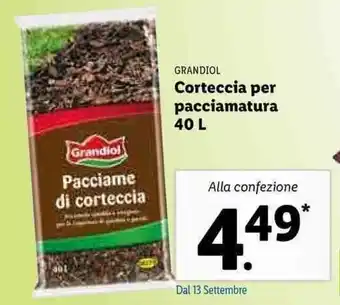 Lidl Grandiol Corteccia per pacciamatura 40l offerta