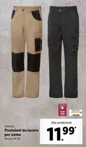 Lidl Parkside Pantaloni da lavoro per uomo offerta