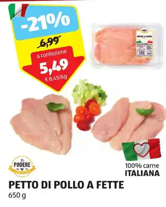 ALDI PETTO DI POLLO A FETTE 650 g offerta