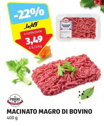 ALDI MACINATO MAGRO DI BOVINO 400 g offerta