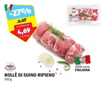 ALDI ROLLÈ DI SUINO RIPIENO 700 g offerta