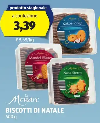 ALDI Monarc BISCOTTI DI NATALE 600 g offerta