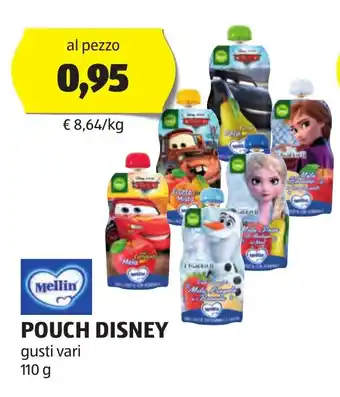 ALDI Mellin POUCH DISNEY gusti vari 110 g offerta
