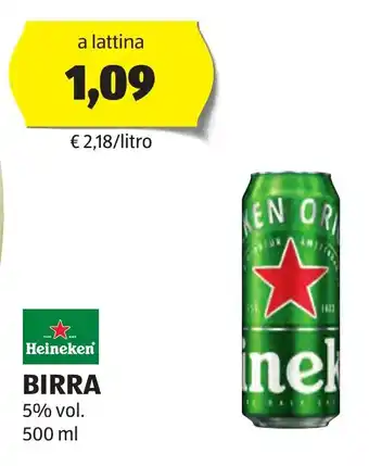 ALDI BIRRA Heineken 500 ml offerta