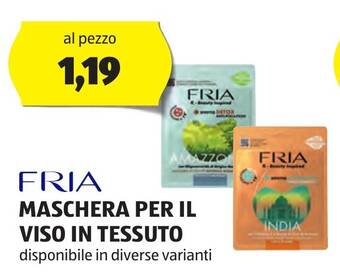 ALDI FRIA MASCHERA PER IL VISO IN TESSUTO offerta