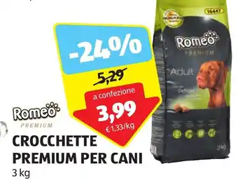 ALDI Romeo CROCCHETTE PREMIUM PER CANI 3 kg offerta