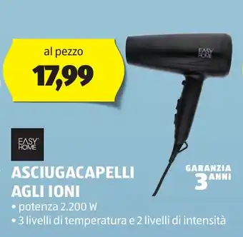ALDI EASY HOME ASCIUGACAPELLI Agli Ioni offerta
