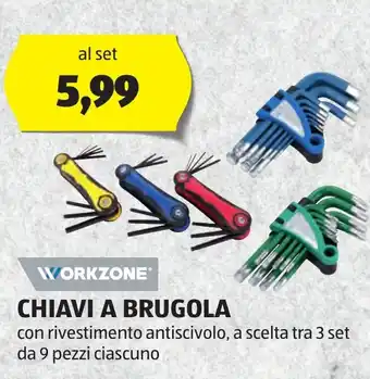 ALDI WORKZONE CHIAVI A BRUGOLA offerta