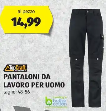 ALDI PANTALONI DA LAVORO PER UOMO 48-56 offerta