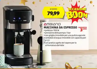ALDI ΔΠΒΙΔΠΟ MACCHINA DA ESPRESSO offerta