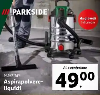 Lidl PARKSIDE Aspirapolvere-liquidi offerta
