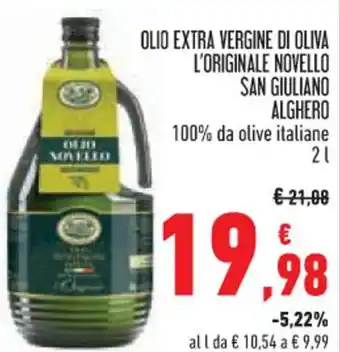 Spazio Conad OLIO EXTRA VERGINE DI OLIVA L'ORIGINALE NOVELLO SAN GIULIANO ALGHERO 2 l offerta