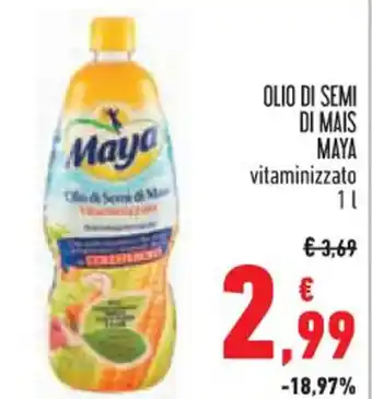 Spazio Conad OLIO DI SEMI DI MAIS MAYA vitaminizzato 1 l offerta