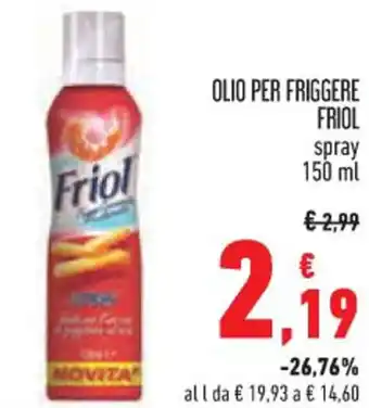 Spazio Conad OLIO PER FRIGGERE FRIOL spray 150 ml offerta