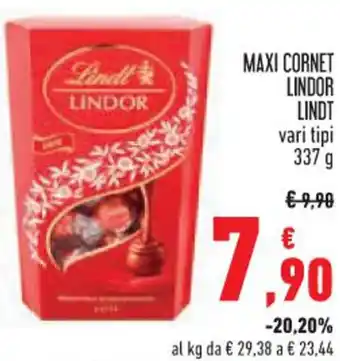 Spazio Conad MAXI CORNET LINDOR LINDT vari tipi 337 g offerta