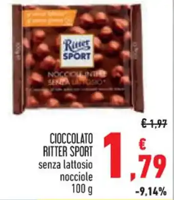 Spazio Conad CIOCCOLATO RITTER SPORT senza lattosio nocciole 100 g offerta