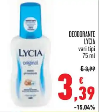 Spazio Conad DEODORANTE LYCIA vari tipi 75 ml offerta