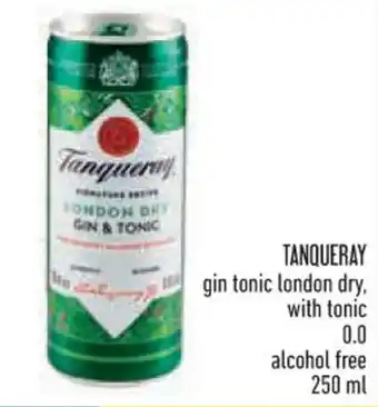 Spazio Conad TANQUERAY gin tonic london dry, with tonic 0.0 alcohol free 250 ml offerta
