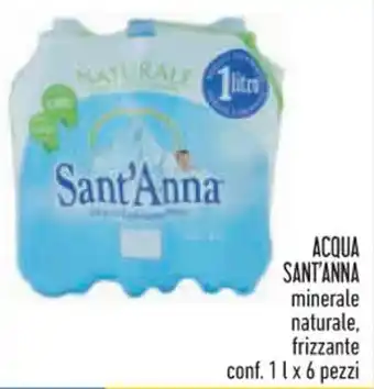 Spazio Conad ACQUA SANT'ANNA minerale naturale, frizzante conf. 1 l x 6 pezzi offerta
