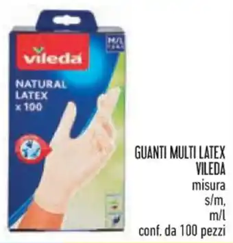 Spazio Conad GUANTI MULTI LATEX VILEDA misura s/m, conf. da 100 pezzi offerta