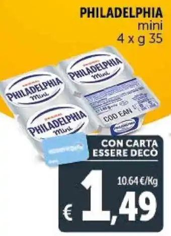 Deco Supermercati PHILADELPHIA mini 4 x g 35 offerta