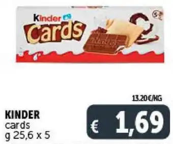 Deco Supermercati KINDER cards g 25,6 x 5 offerta