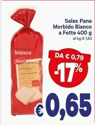 A&O Selex Selex - Pane Morbido a Fette Bianco 400 g(ml) offerta