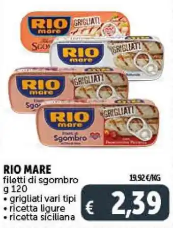 Deco Supermercati RIO MARE filetti di sgombro g 120 offerta