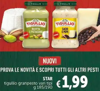 Deco Supermercati STAR tigullio granpesto vari tipi g 185/190 offerta