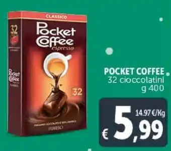 Deco Supermercati POCKET COFFEE 32 cioccolatini g 400 offerta
