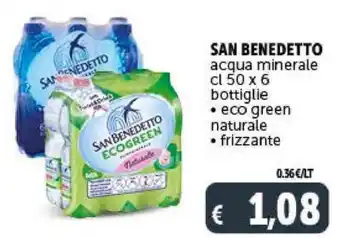 Deco Supermercati SAN BENEDETTO acqua minerale cl 50 x 6 bottiglie offerta