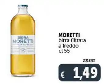 Deco Supermercati MORETTI birra filtrata a freddo cl 55 offerta