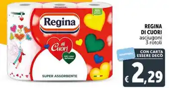 Deco Supermercati REGINA DI CUORI asciugoni 3 rotoli offerta