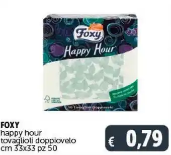 Deco Supermercati FOXY happy hour tovaglioli doppiovelo cm 33x33 pz 50 offerta