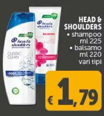 Deco Supermercati HEAD & SHOULDERS shampoo ml 225 offerta