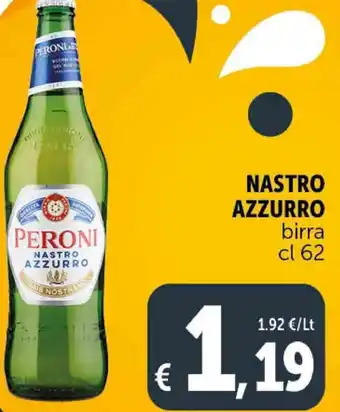 Deco Supermercati NASTRO AZZURRO birra cl 62 offerta