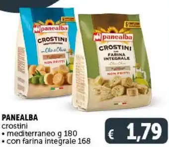 Deco Supermercati PANEALBA crostini mediterraneo g 180, con farina integrale 168 offerta