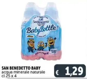 Deco Supermercati SAN BENEDETTO BABY acqua minerale naturale cl 25 x 4 offerta