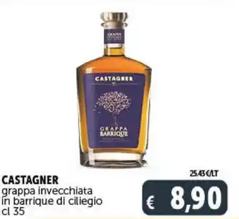 Deco Supermercati CASTAGNER grappa invecchiata in barrique di ciliegio cl 35 offerta