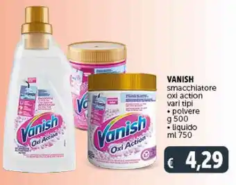 Deco Supermercati VANISH smacchiatore oxi action vari tipi polvere g 500 offerta