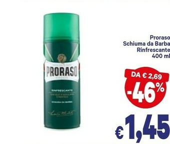 A&O Proraso Schiuma Da Barba Rinfrescante offerta